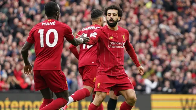 Mohamed Salah festeja su gol frente al Bournemouth 