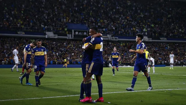 Jugadores de Boca Juniors, en festejo