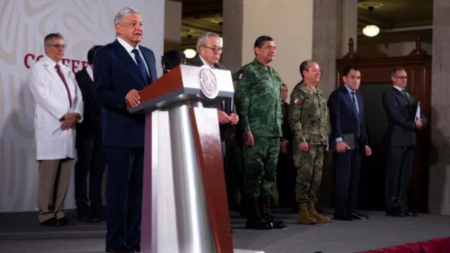 AMLO durante su conferencia matutina de este martes 