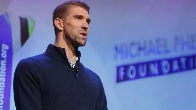 Phelps, en una conferencia de prensa