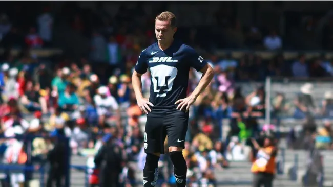 González, en un partido de Pumas