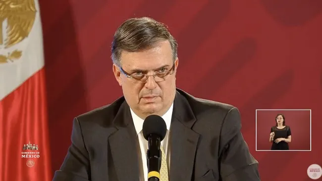 Ebrard, durante la conferencia de prensa de este lunes
