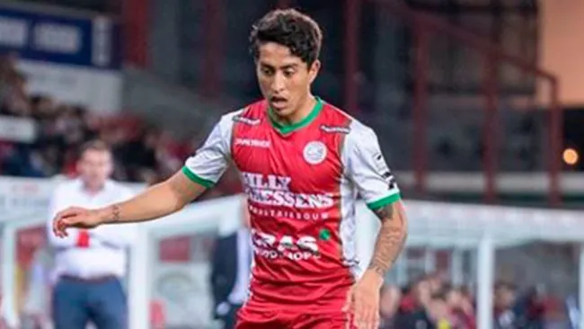 Omar Govea, durante un juego del Zulte Waregem