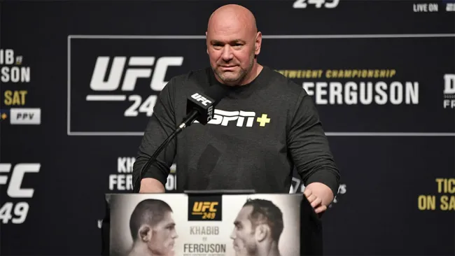 Dana White en una conferencia de prensa 