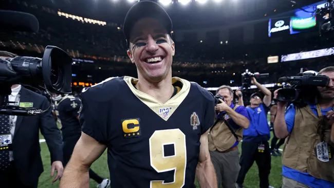 Drew Brees en un juego con los New Orleans Saints 