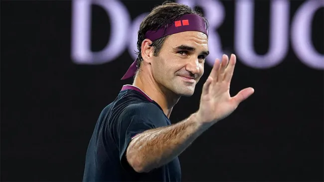 Roger Federer en un partido del Abierto de Australia