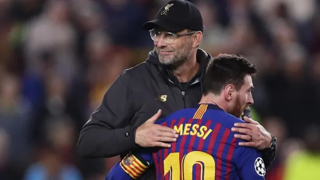 Klopp se despide de Messi tras un duelo en Champions League 
