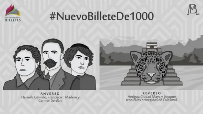Diseño del billete de 1000 pesos