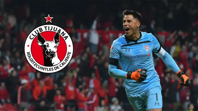 Alfredo Talavera en partido con Toluca 