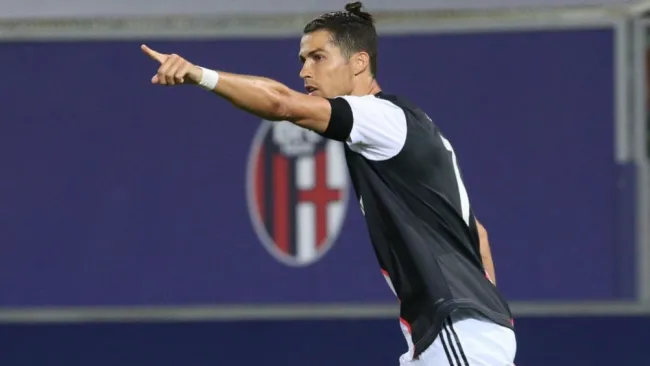 Cristiano Ronaldo celebrando su anotación con la Juventus