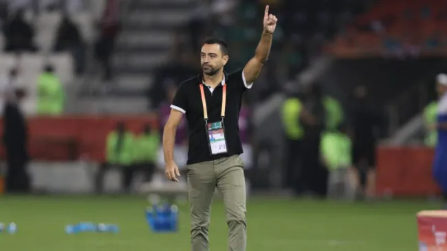 Xavi Hernández en un entrenamiento