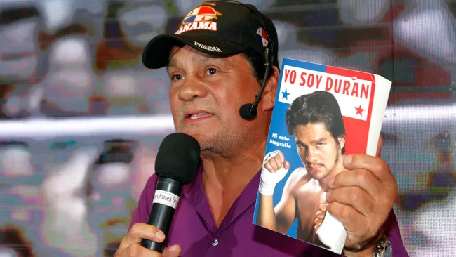 Manos de Piedra, en conferencia de prensa