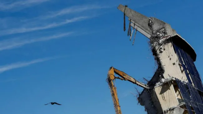 El estadio Vicente Calderón en demolición