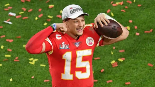 Mahomes en celebración con los Chiefs