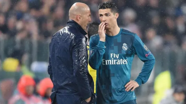 Zidane y Cristiano Ronaldo con el Real Madrid