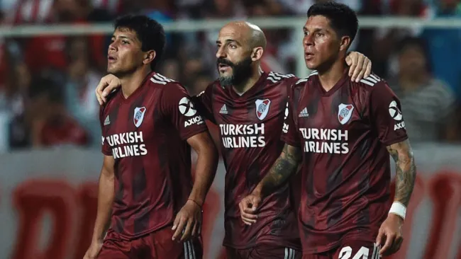 Jugadores de River Plate durante un compromiso 