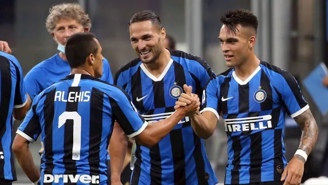 Lautaro Martínez durante un partido con Inter de Milan
