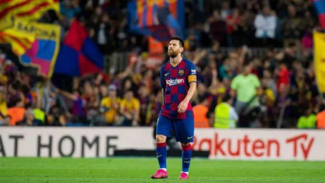 Messi, después de un partido del Barcelona 