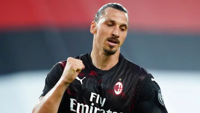 Ibrahimovic durante un partido con el AC Milan