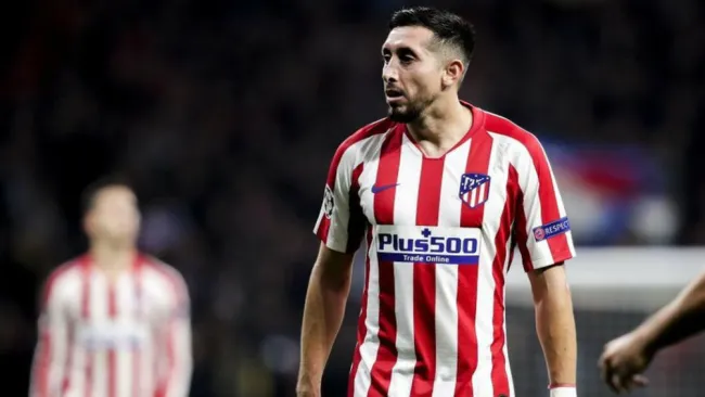 Héctor Herrera jugando con el Atlético de Madrid