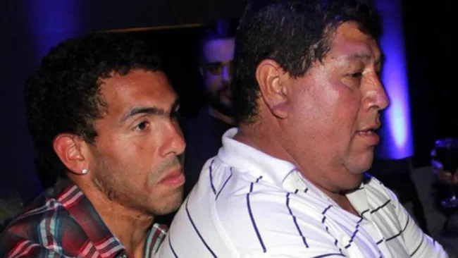 Tévez y su papá