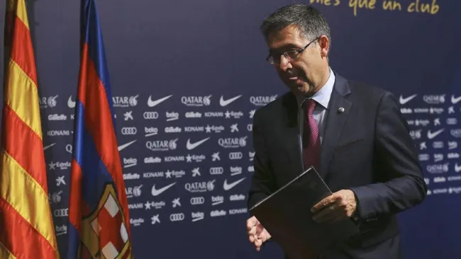 Bartomeu durante una conferencia de prensa 