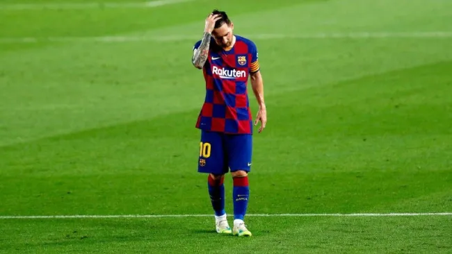 Lionel Messi durante un partido con Barcelona