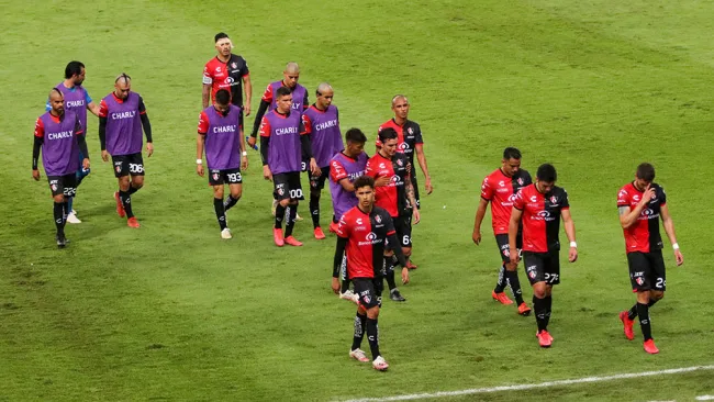 Jugadores del Atlas al final de un partido 