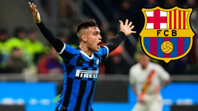 Lautaro Martínez en juego con el Inter de Milán