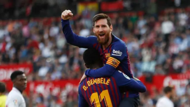 Messi en festejo de gol