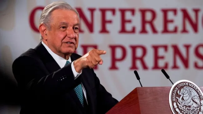 López Obrador durante su conferencia mañanera 