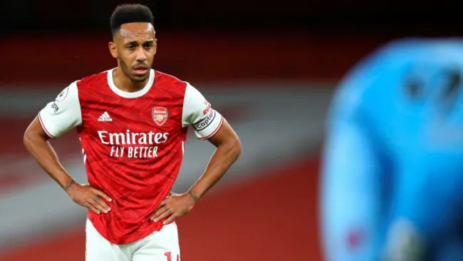 Pierre-Emerick Aubameyang durante un partido con Arsenal 