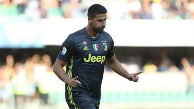 Sami Khedira en partido con la Juventus