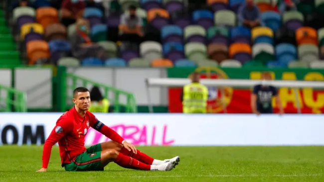 Cristiano Ronaldo durante un partido con Portugal
