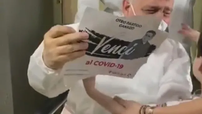 Ever Hugo Almeida, al salir del hospital tras Covid-19