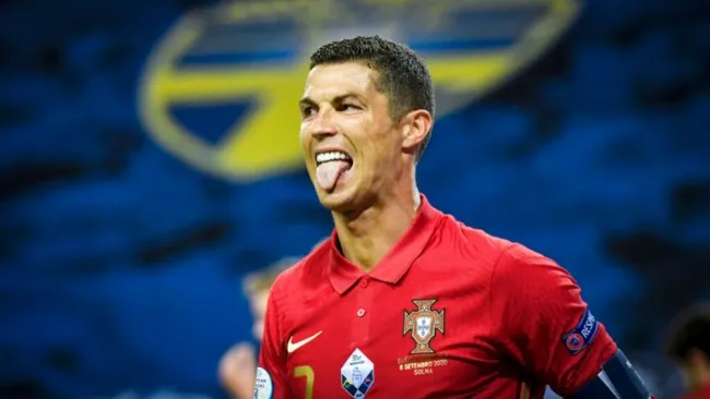 Cristiano Ronaldo en un partido ante Suecia con Portugal