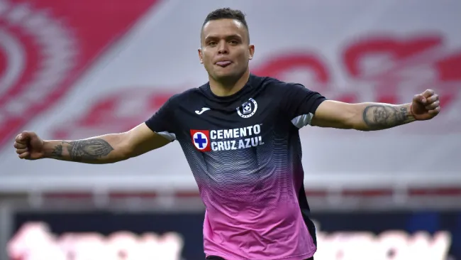 Cabecita Rodríguez en festejo de gol