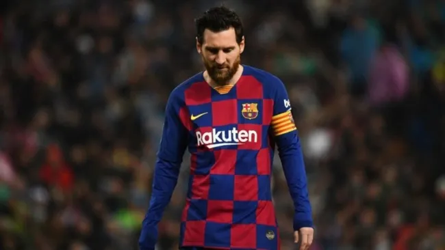 Messi en partido con Barcelona 