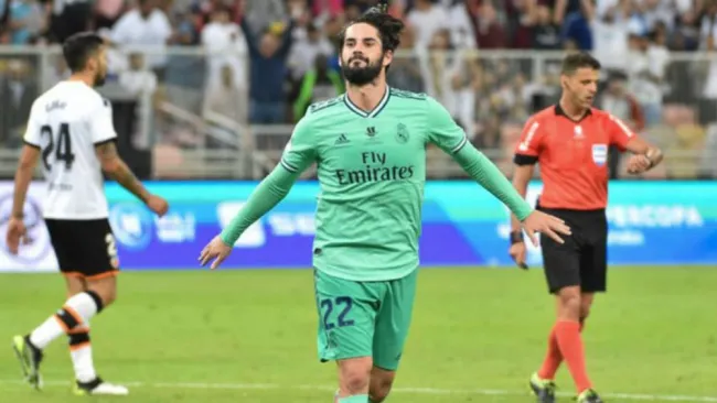 Isco, durante partido con Real Madrid