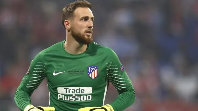 Jan Oblak durante un duelo con el Atlético de Madrid 