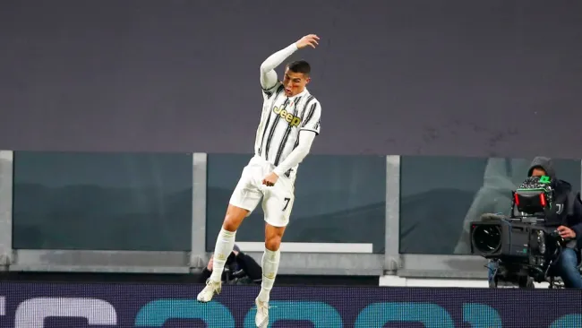 Cristiano Ronaldo durante un partido con Juventus