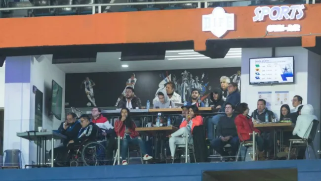 Afición en el Estadio Hidalgo en el Pachuca vs Pumas