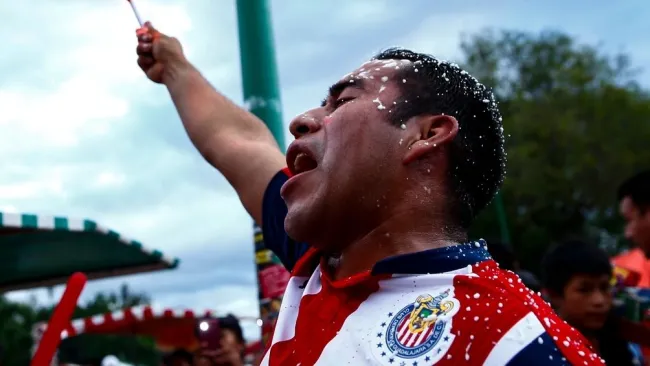 Aficionado de Chivas previo a un partido