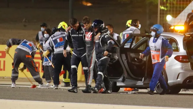 Grosjean tras terrible accidente en el GP de Baréin