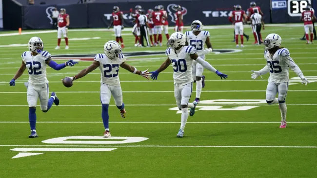 Colts en festejo de TD