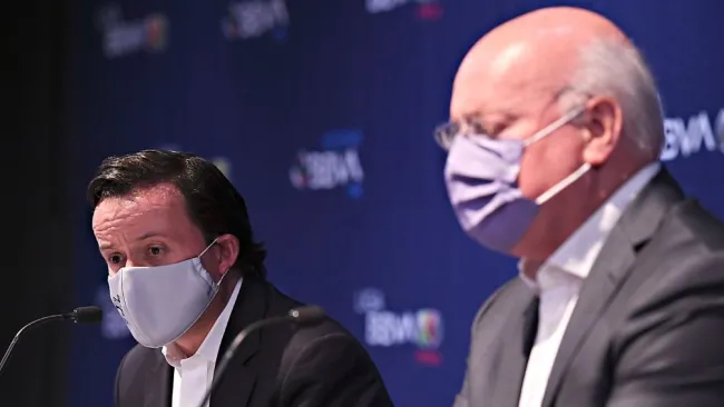 Mikel Arriola durante su presentación como presidente ejecutivo de la Liga MX