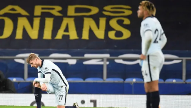 Timo Werner y James en lamento