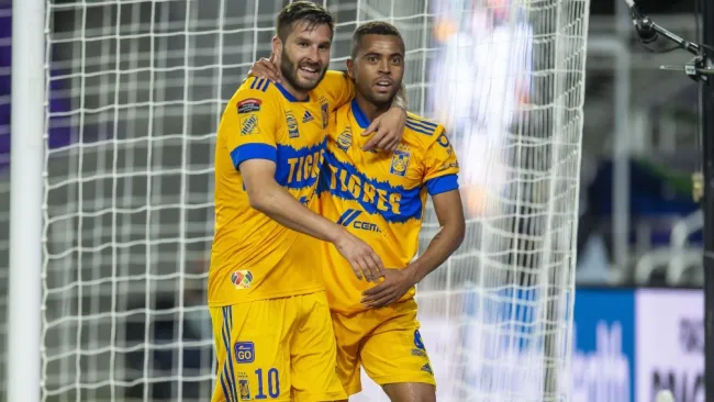 Gignac festeja un gol en la Concachampions