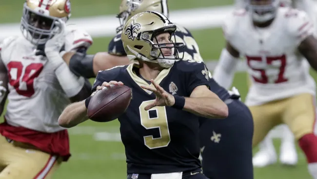 Drew Brees en un partido de NFL