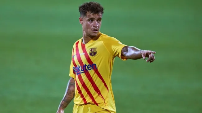 Philippe Coutinho en un partido del Barcelona